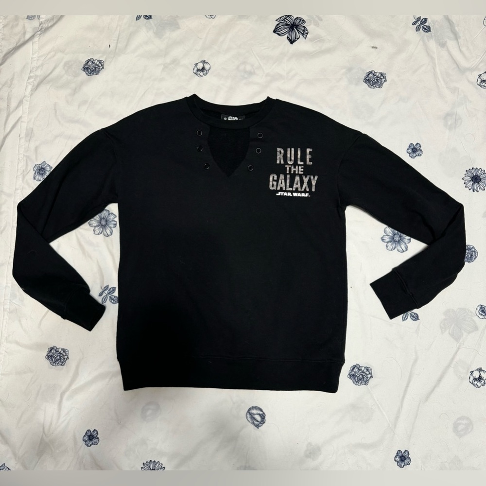 Women’s Her Universe Rule the Galaxy Star Wars V-Neck Fleece Lined Sweatshirt.